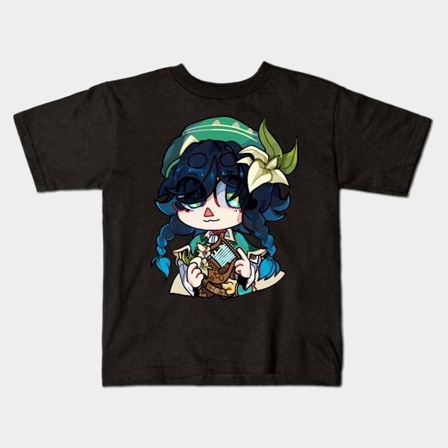 Venti Chibi Kids T-Shirt by lillastarr